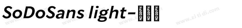 SoDoSans light字体转换